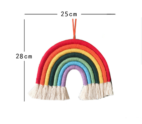 Pendentif décoratif Avezano Tissage d'accessoires arc-en-ciel