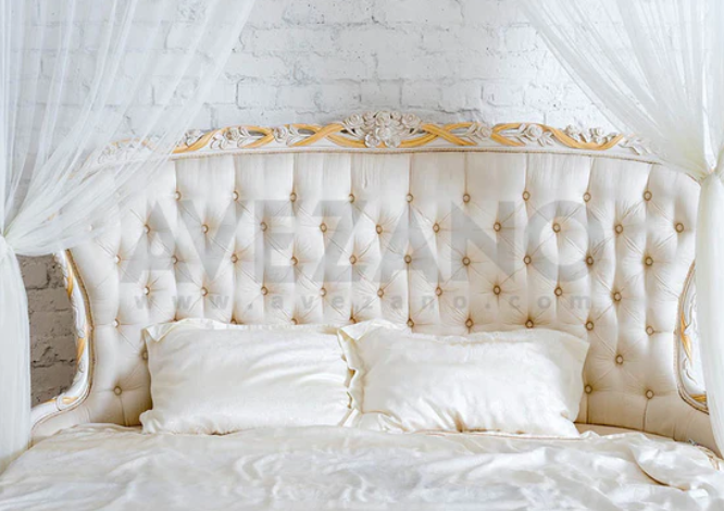 Avezano Elegant Pure White Curtains Headboard Backdrop For Photography-AVEZANO