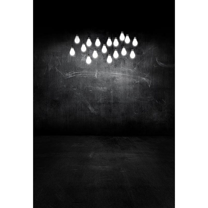 Avezano Black Wall Backdrop With Droplight And Same Style Floor For Photography-AVEZANO