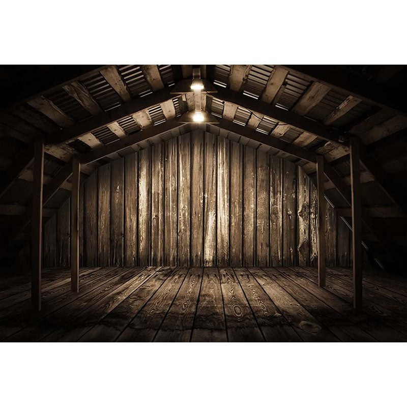 Avezano Warehouse With Wood Wall And Floor Texture Backdrop for Photography-AVEZANO