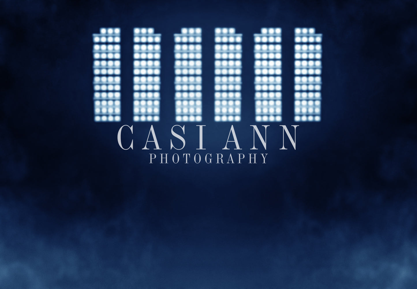 Avezano Sports Stadium - Smoke and Lights Blue Photography Backdrop Designed By Casi Ann-AVEZANO