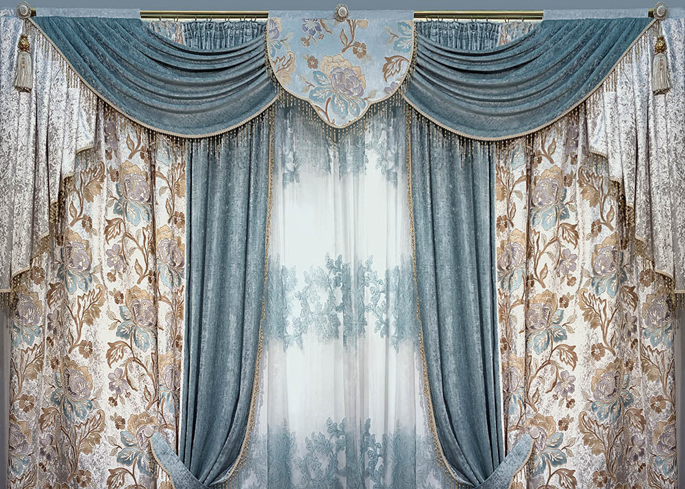 Avezano Elegant Floral Pattern Curtains Photography Backdrop-AVEZANO