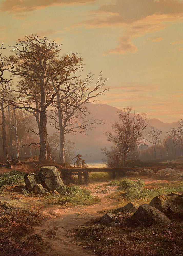 Avezano Realistic Scenery Under the Mountain Oil Painting Backdrops For Photography-AVEZANO