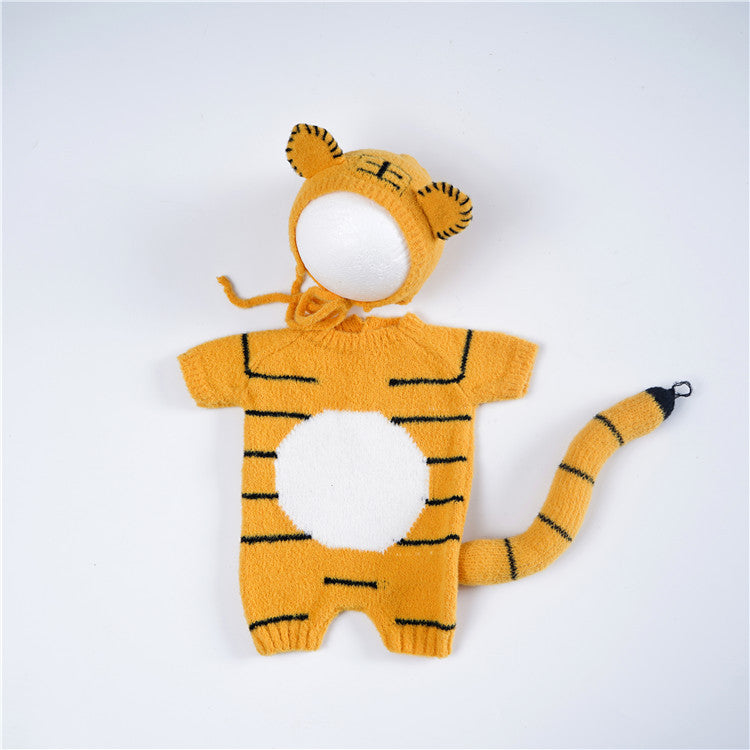 Avezano Newborn Tiger Bodysuit Outfits Photography Props
