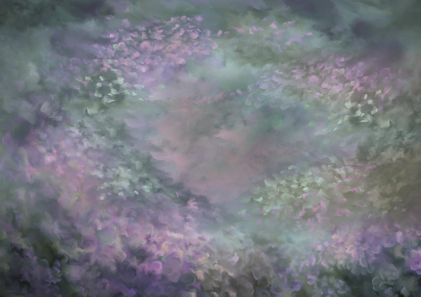 Avezano Violet Artistic Hand Painted Abstract Flowers Photography Backdrop-AVEZANO