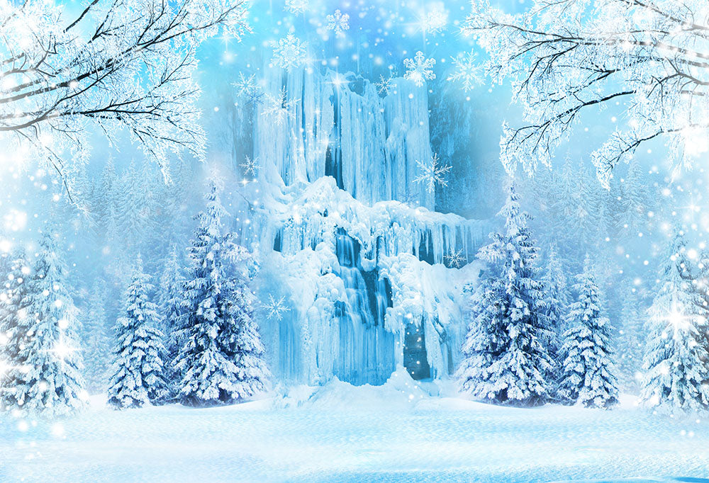 Avezano Icy Winter Landscape Photography Background-AVEZANO