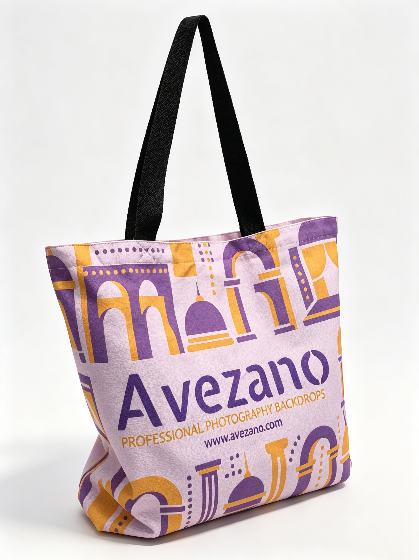 Avezano Photography Canvas Tote Bag for Backdrop Props Storage