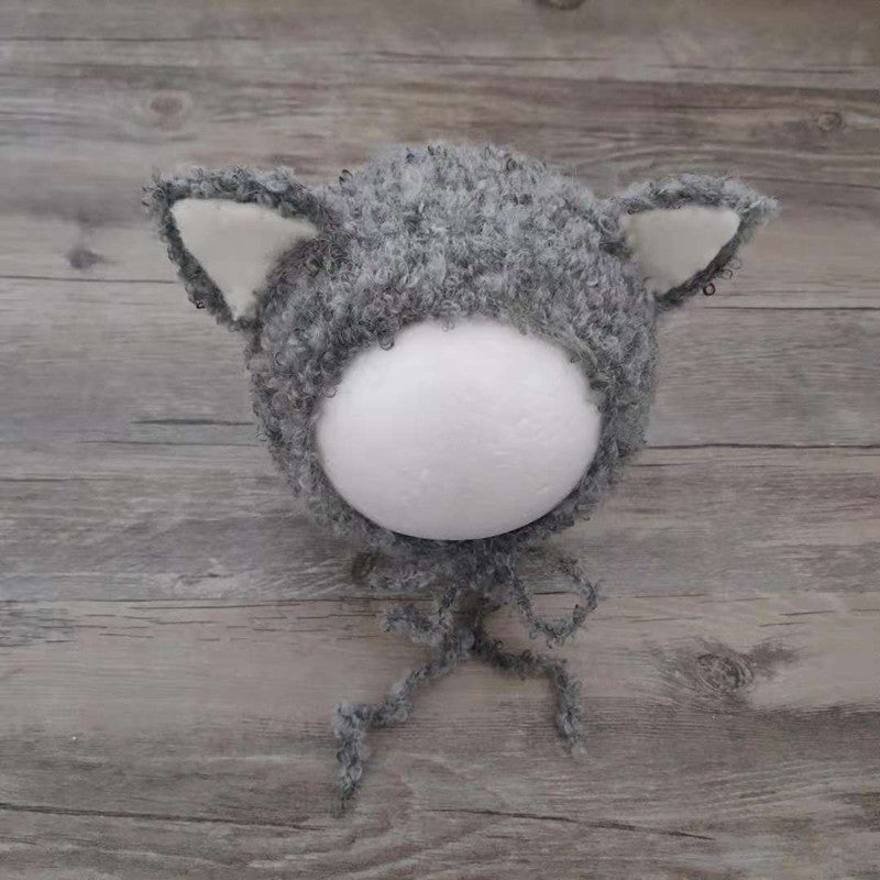 Avezano Newborn Wool Loop Thread Kitten Hat