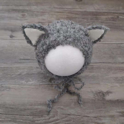 Avezano Newborn Wool Loop Thread Kitten Hat