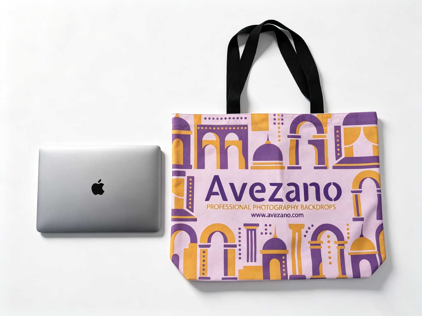Avezano Photography Canvas Tote Bag for Backdrop Props Storage