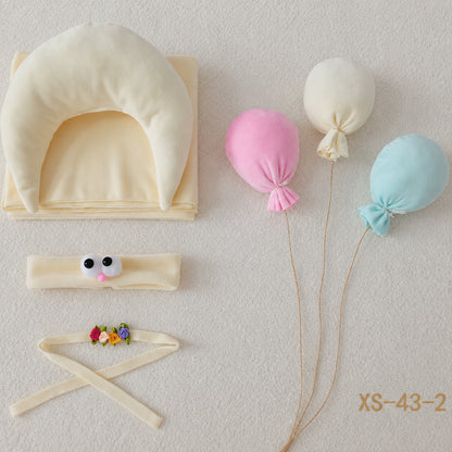 Avezano Newborn Photography Prop Set Swaddle Wrap with Hat