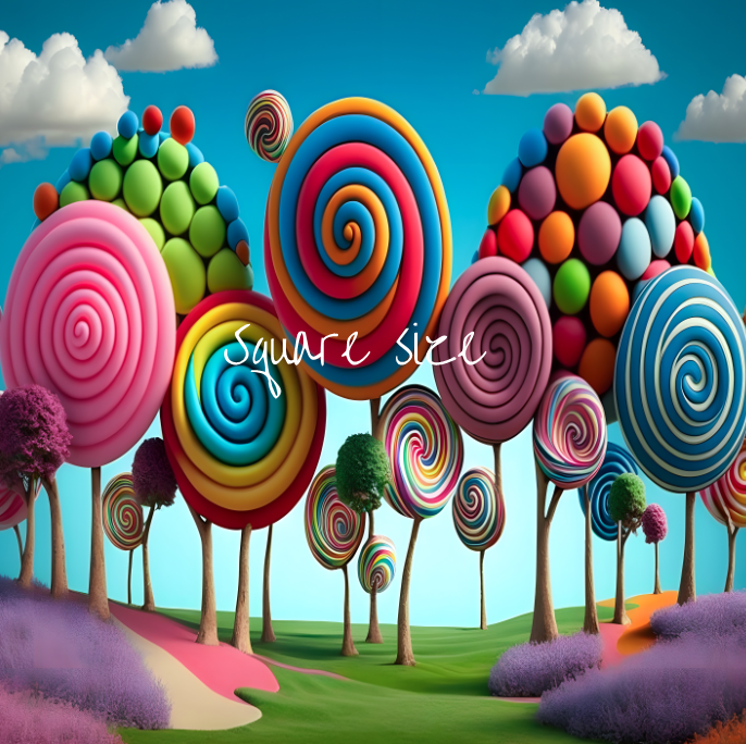 Avezano Rainbow Candy Party Birthday Theme Photography Background