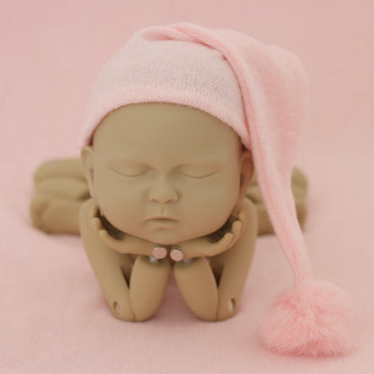 Avezano Newborn Photography Baby Pom-Ball Knitted Long-Tailed Hat