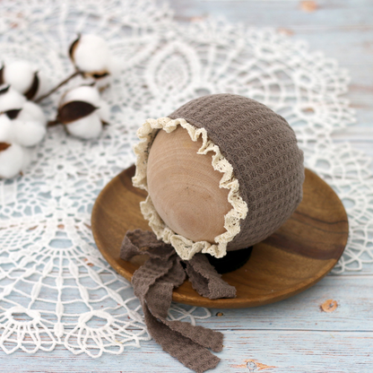 Avezano Baby Waffle lace lanyard Newborn Hat