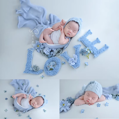 Avezano Newborn Baby Blue Love Theme photography Props