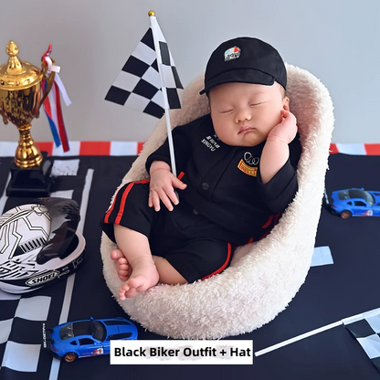Avezano Newborn Motorcycle Racing Style Outfit Photo Props
