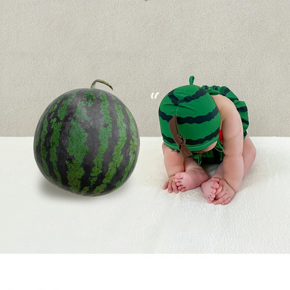 Avezano Summer Watermelon Pattern 3 Piece Kids Swimsuit Set
