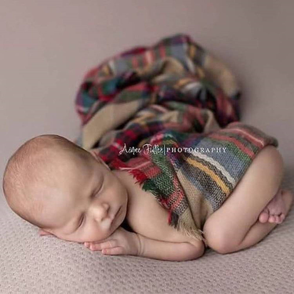 Avezano Newborn Christmas Hat Wrap And Blanket Set For Photoshoot