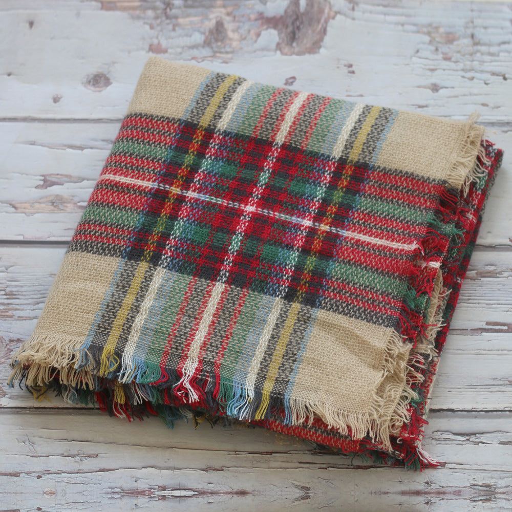 Avezano Newborn Christmas Hat Wrap And Blanket Set For Photoshoot