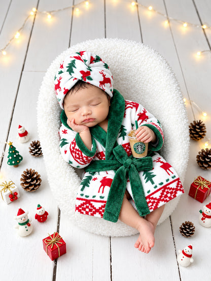 Avezano Newborn Christmas Pajamas Photography Outfit