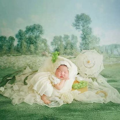 Avezano Vintage Oil Painting Style Baby Moon Photoshoot Tulle Outfit Props