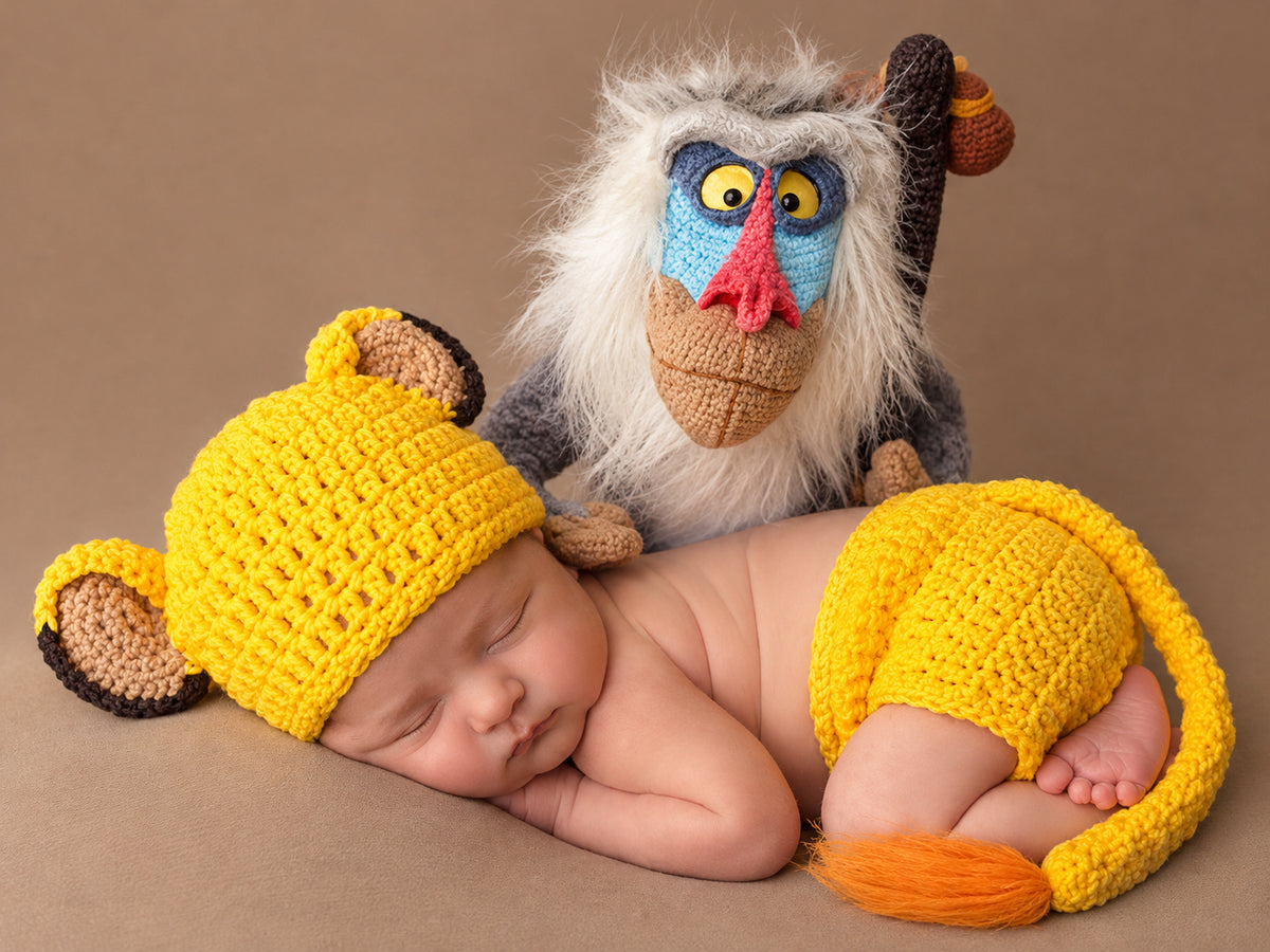 Avezano Newborn Lion Halloween Themed Newborn Photoshoot Prop Set