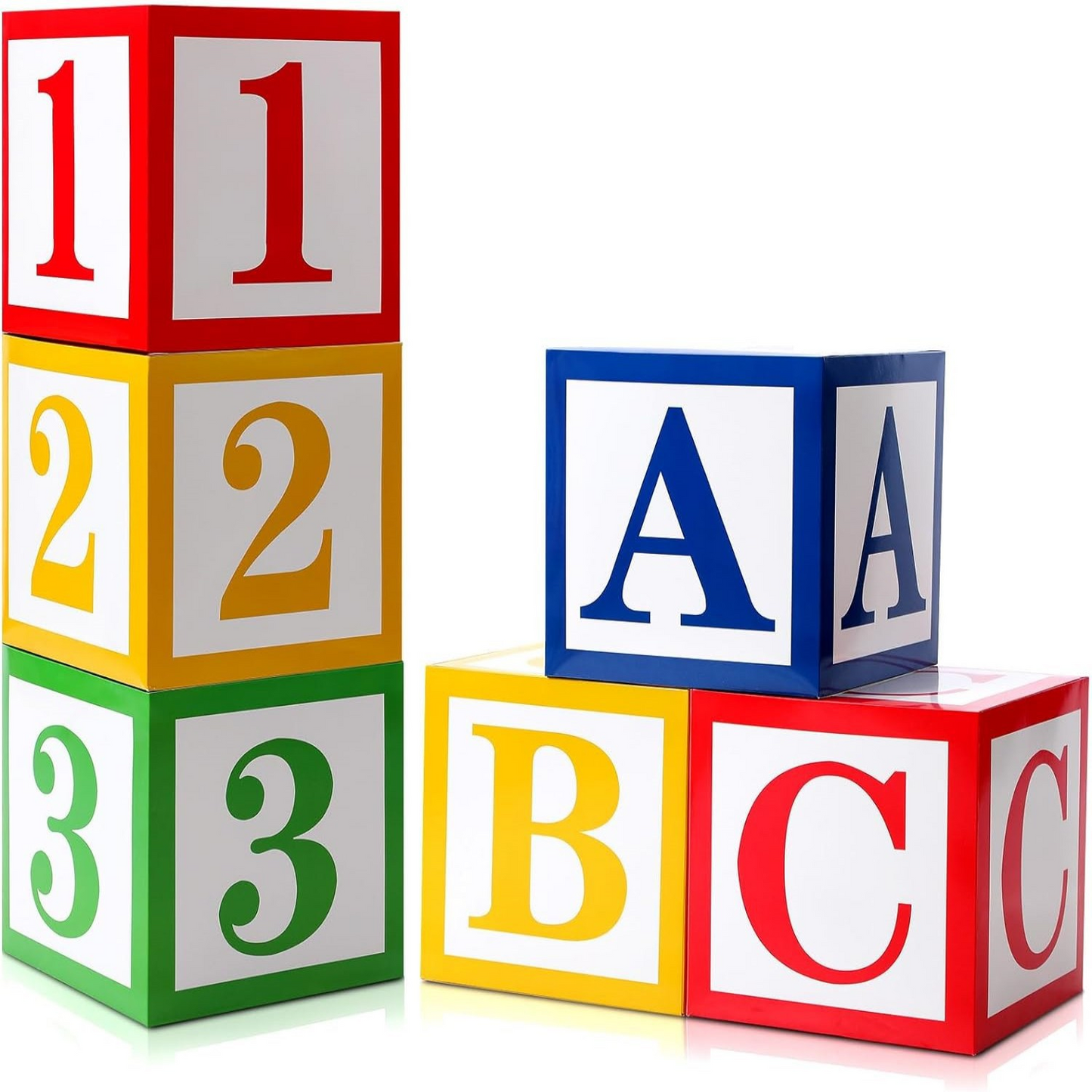 Avezano ABC & 123 Boxes Graduation Back to School Party Decorations