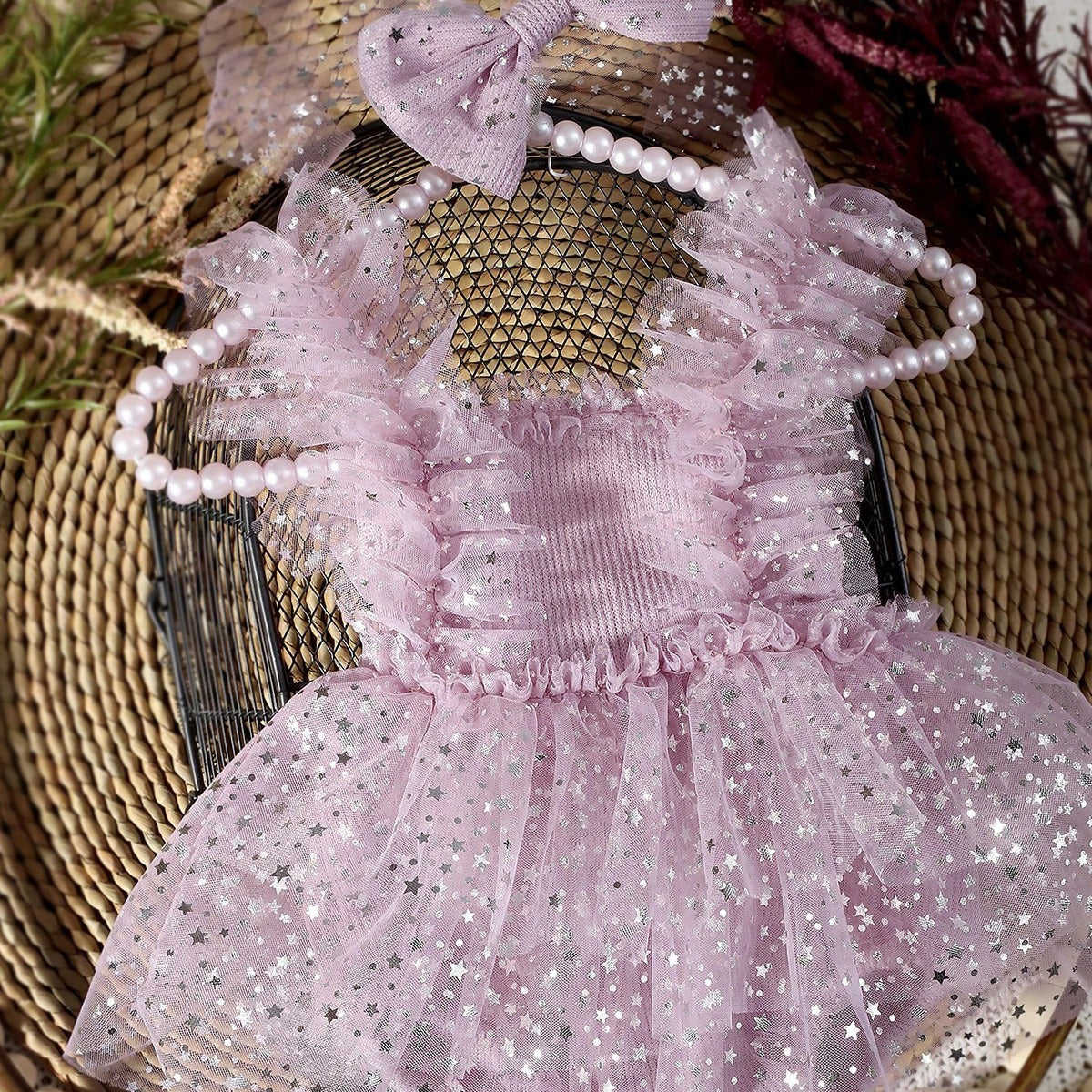 Avezano Baby Sleeveless Princess Bodysuit Summer Photo Outfit