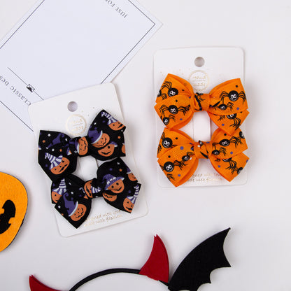 Avezano Halloween Baby Bow Hair Clips 2Pcs Photo Props