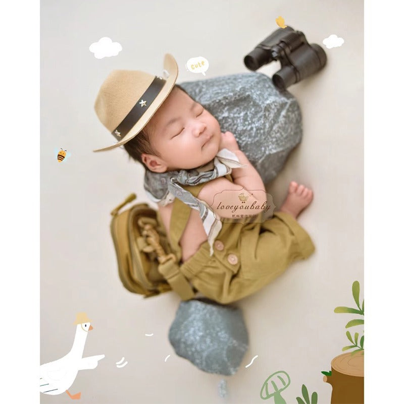 Avezano Newborn Cowboy Outfit Suspender Set Photo Prop
