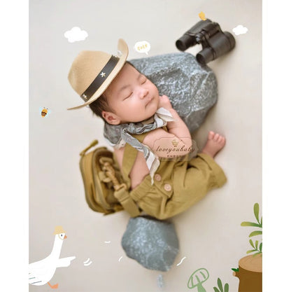 Avezano Newborn Cowboy Outfit Suspender Set Photo Prop