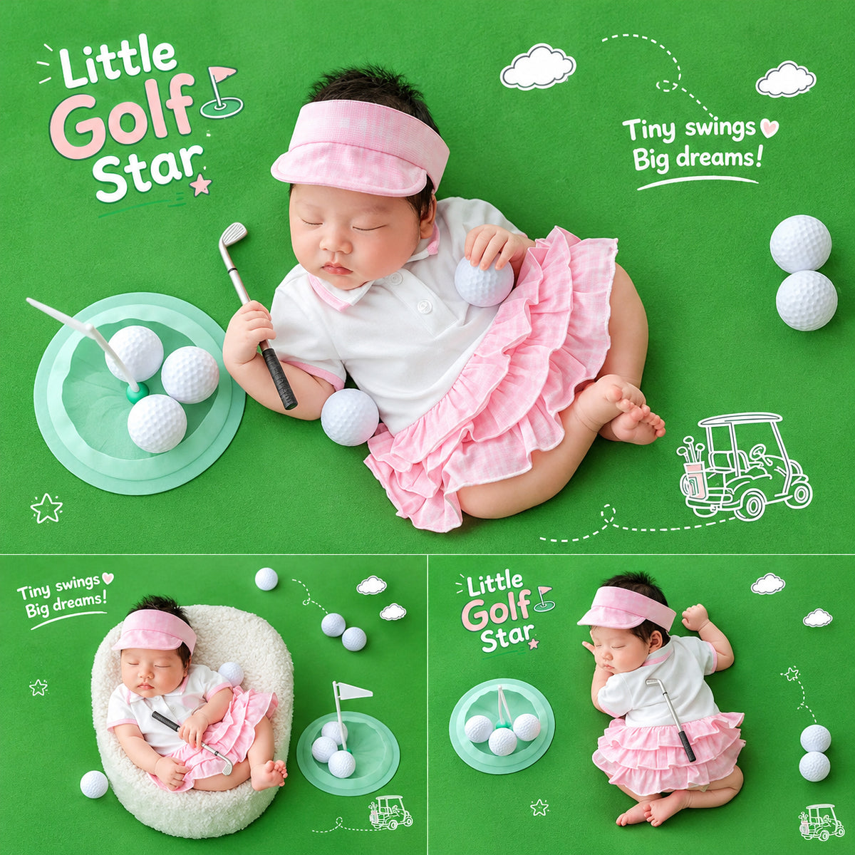 Avezano Newborn Golf Sport Themed Photography Prop Set
