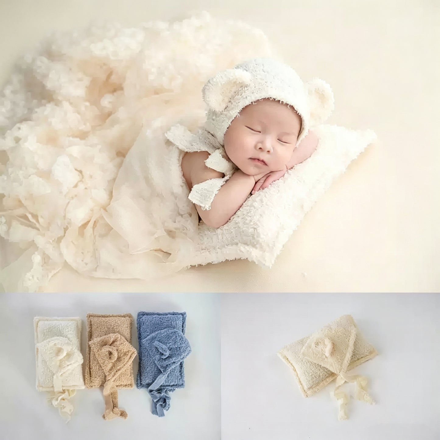 Avezano Newborn Pillow And Hat Photography Prop Set