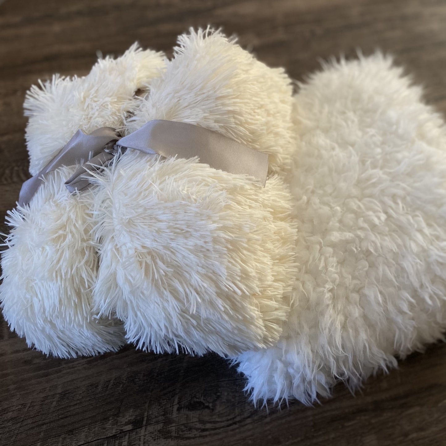 Avezano White Plush Blanket Newborn Photography Prop
