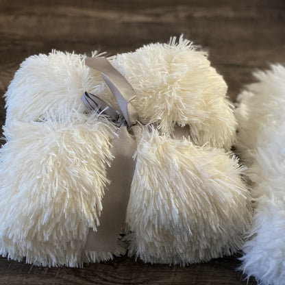 Avezano White Plush Blanket Newborn Photography Prop