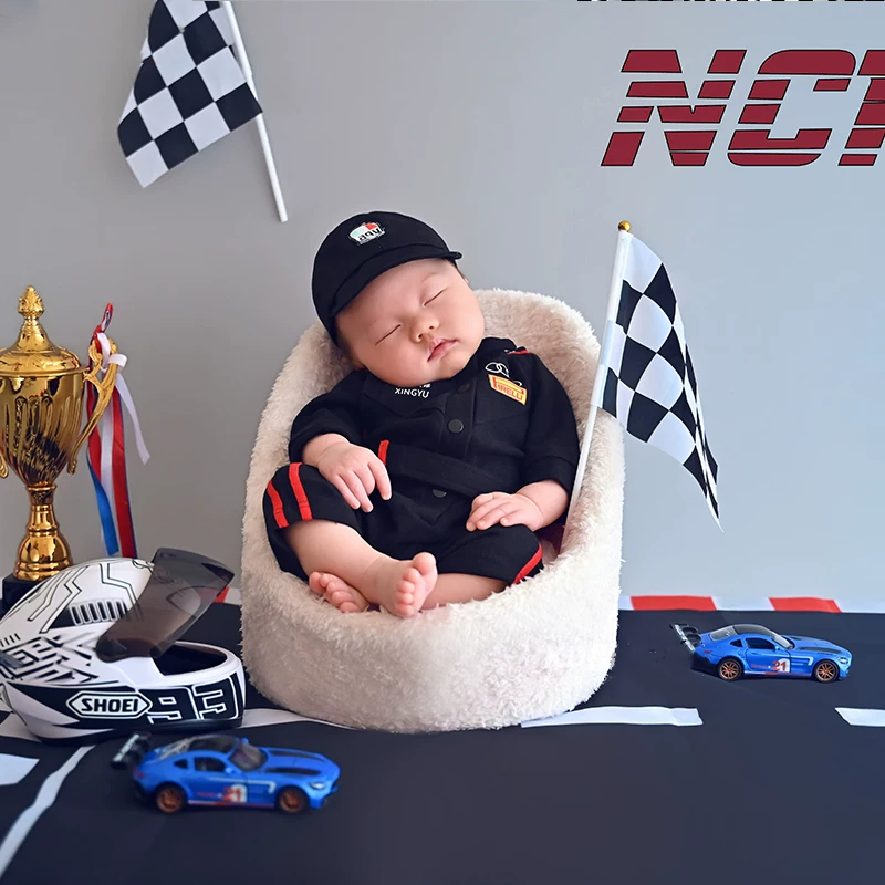 Avezano Newborn Motorcycle Racing Style Outfit Photo Props