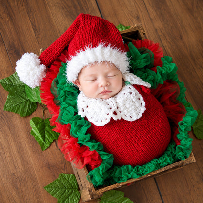 Avezano Newborn Knitted Christmas Themed Photography Outfit
