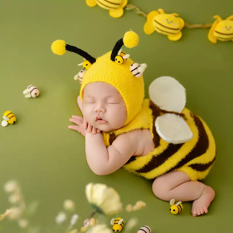 Avezano Newborn Little Bee Plush Theme Photography Props
