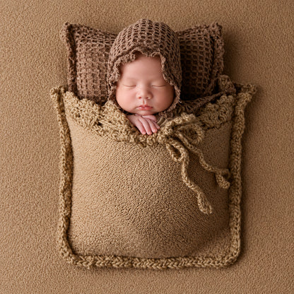 Avezano Newborn Coffee Sleep Sack Blanket Photoshoot Prop