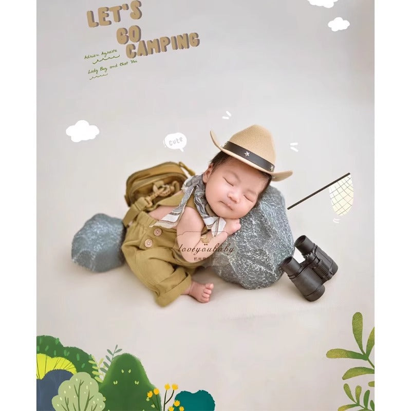 Avezano Newborn Cowboy Outfit Suspender Set Photo Prop