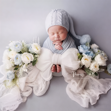 Avezano Newborn Rabbit Ear Hats and Wrapping Cloth Photography Props