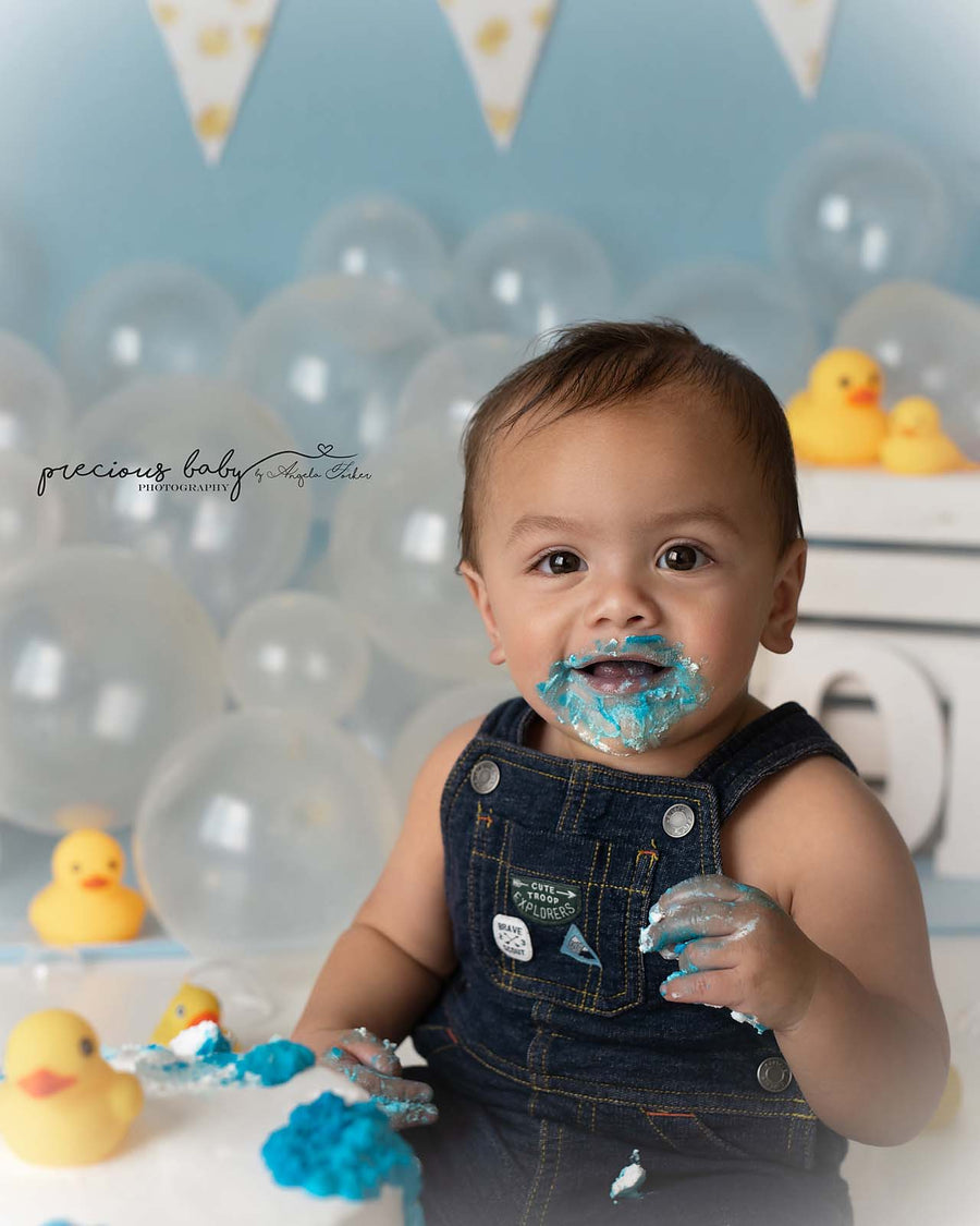 Avezano Rubber Duckie Summer Cake Smash Photography Backdrop Designed By Angela Forker