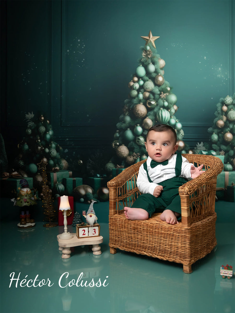 Avezano Christmas Tree and Presents Photography Backdrop Designed By Danyelle Pinnington