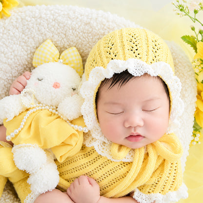 Avezano Newborn Spring Yellow Floral Themed Photography Prop Set