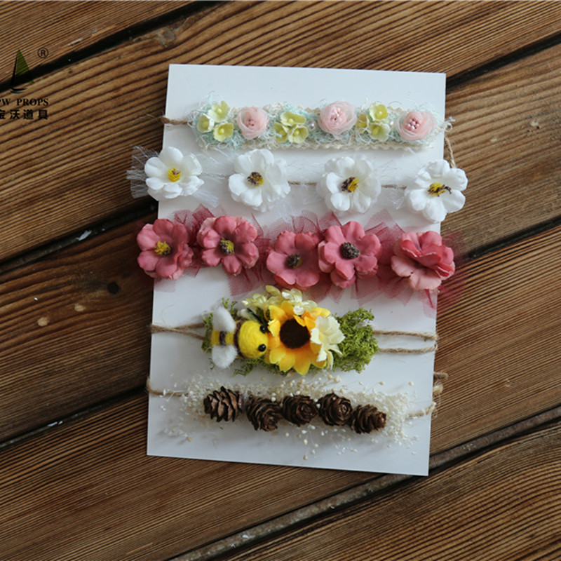 Avezano Newborn 5-Piece Headbands Photography Props