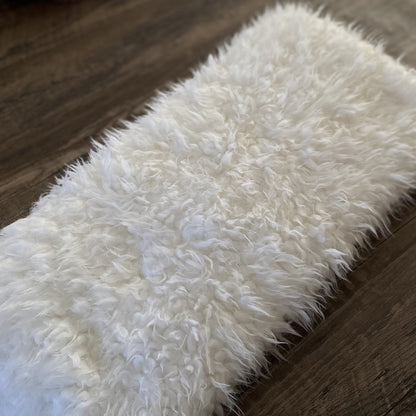 Avezano White Plush Blanket Newborn Photography Prop