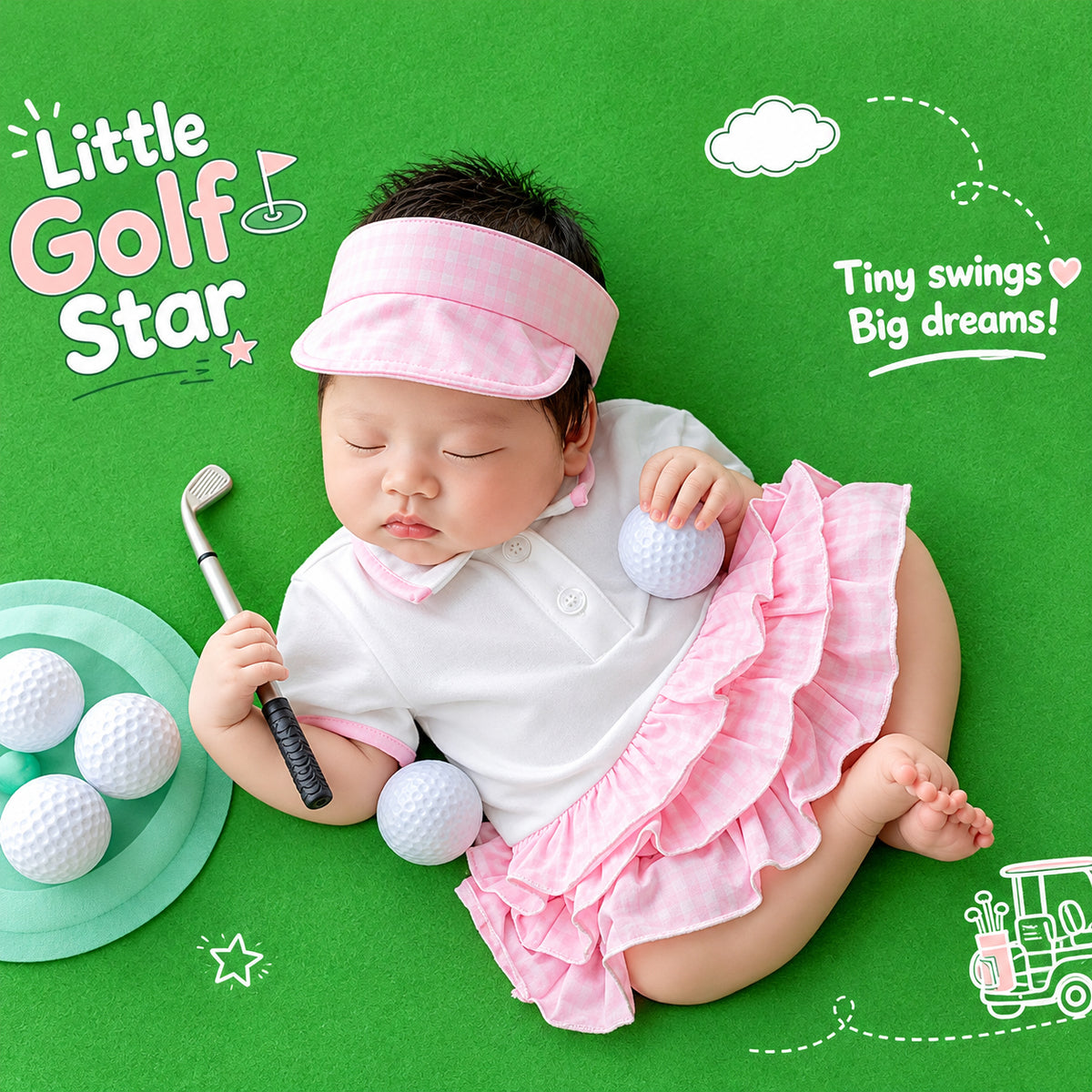 Avezano Newborn Golf Sport Themed Photography Prop Set
