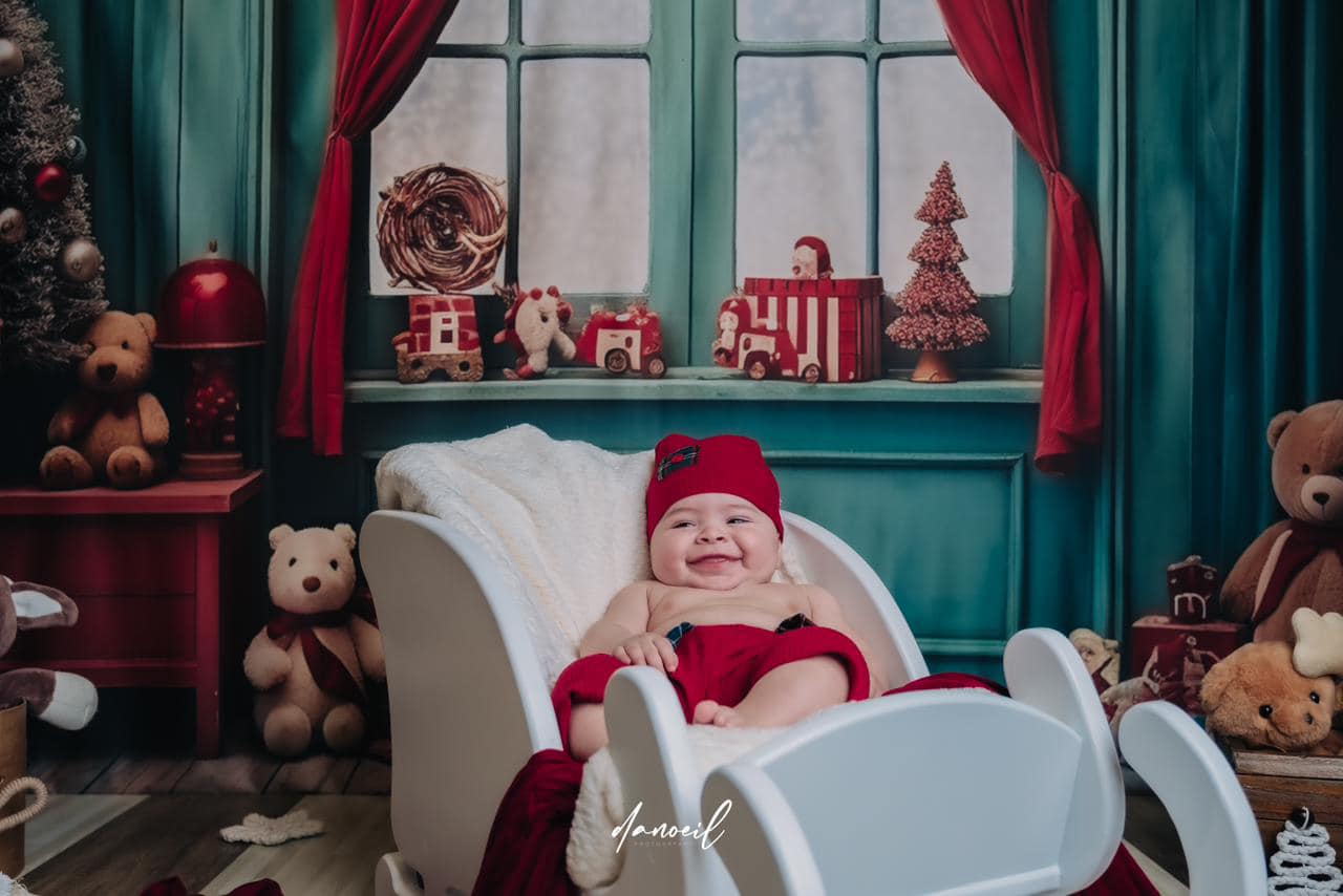 Avezano Christmas Gift Banner Room Photography Backdrop