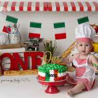 Avezano Baby's First Birthday Kitchen Italian Style Photography Backdrop Designed By Angela Forker