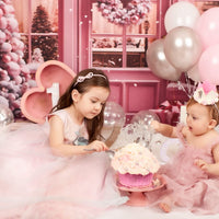 Avezano Pink Christmas Store Gift Photography Backdrop